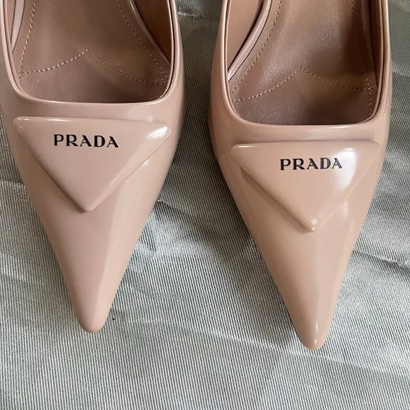Prada Nude Pointed Toe Heels - Picture 3 of 8